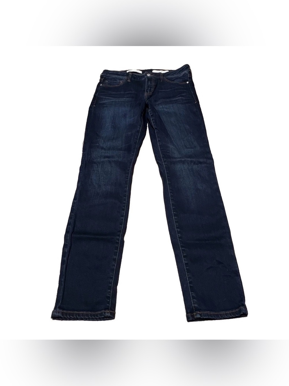 Pilcro & the Letterpress Script Mid Rise Skinny Dark Blue Jeans Womens 30x28.5